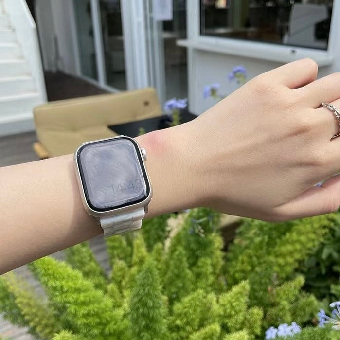 Marble White Resin Apple Watch Band