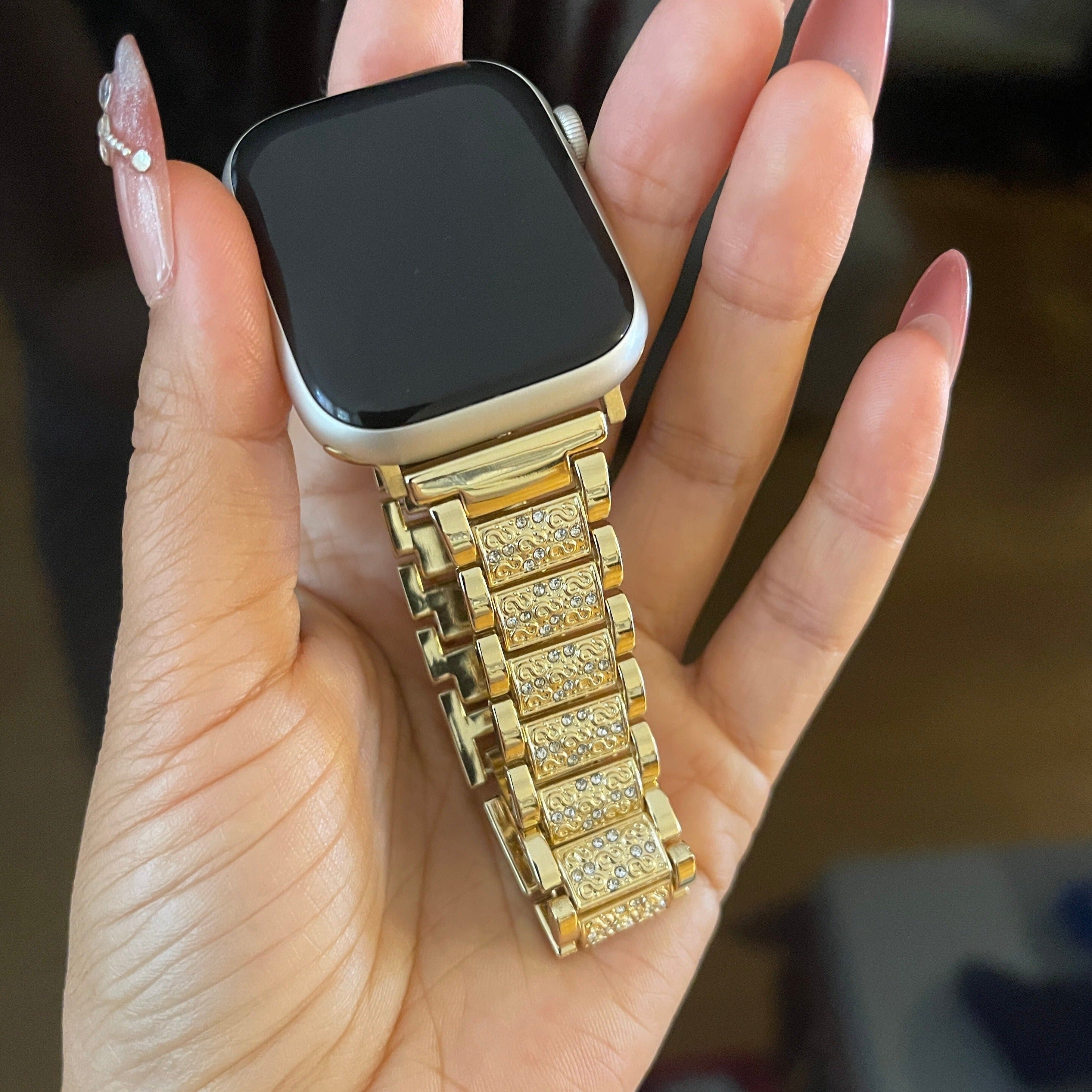 Rhinestone Metal Apple Watch Band