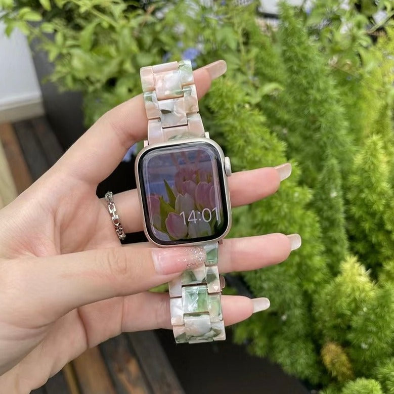 Pink and green apple watch band hotsell