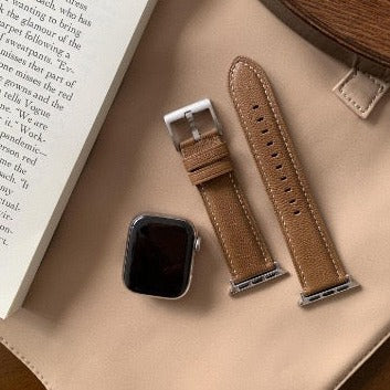 Lychee pattern Genuine Leather Apple Watch Band