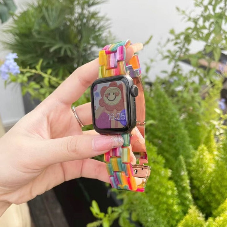 Rainbow Resin Apple Watch Band