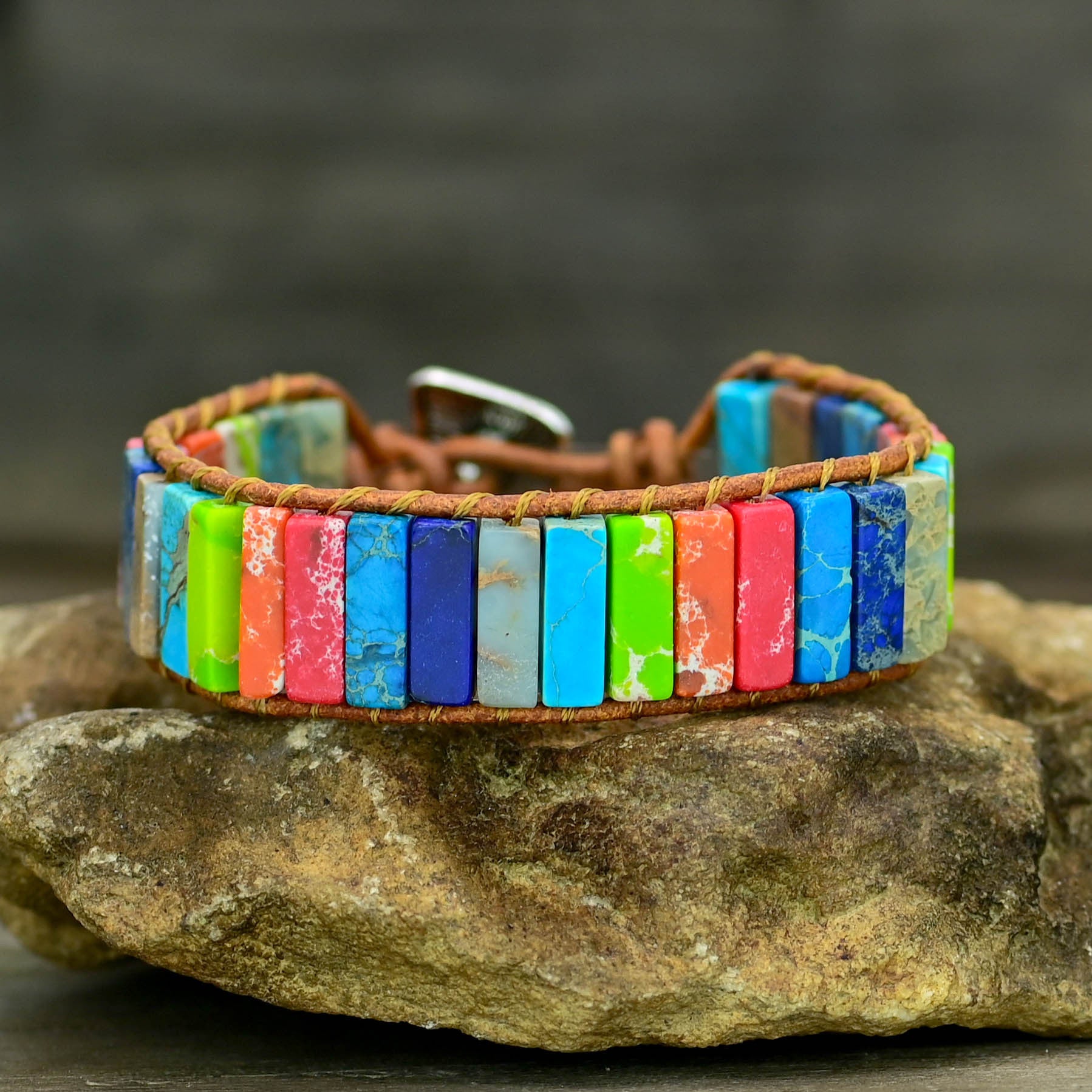 Colorful Imperial Jasper Bracelet