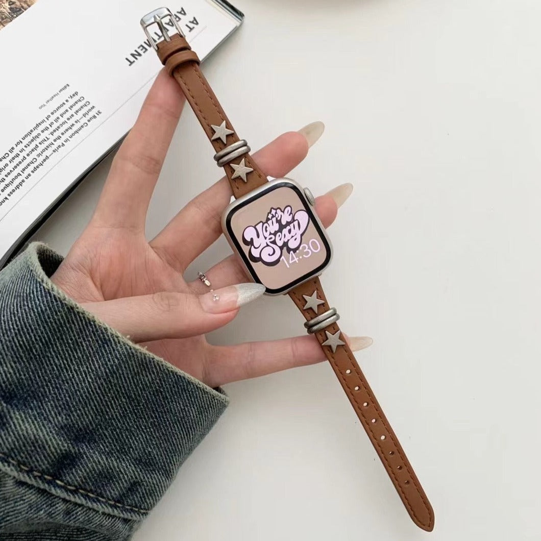 Punk Star Genuine Leather Apple Watch Band