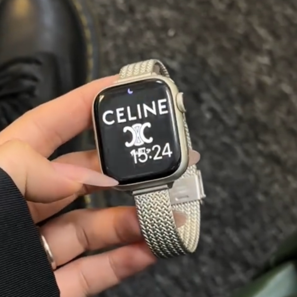 Metal Milanese Mesh Apple Watch Band (Slim Style)