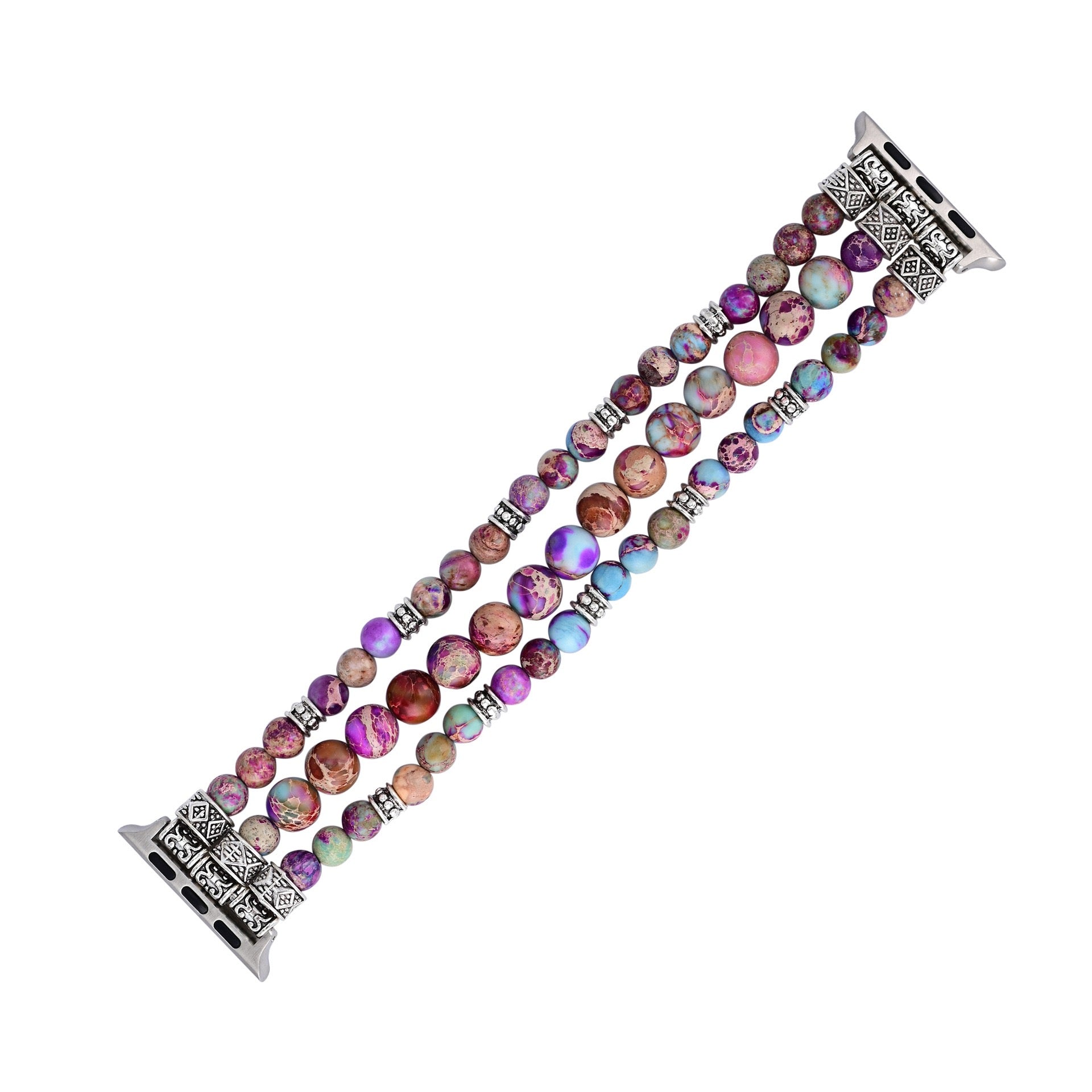 Purple Imperial Jasper Stretch Apple Watch Band