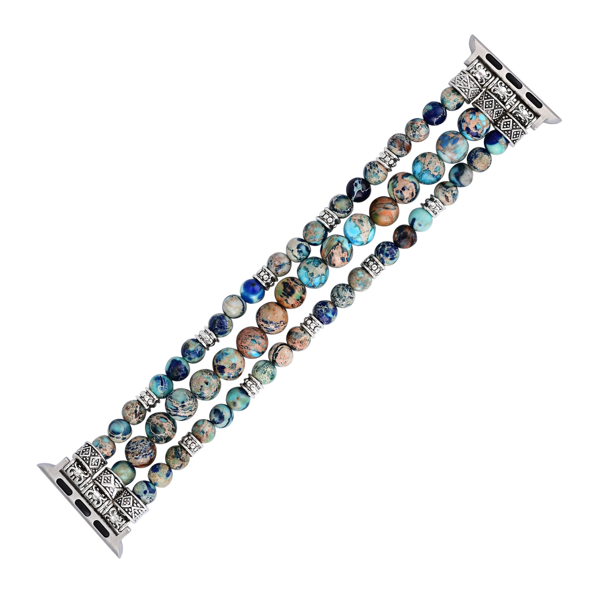 Blue Imperial Jasper Stretch Apple Watch Band