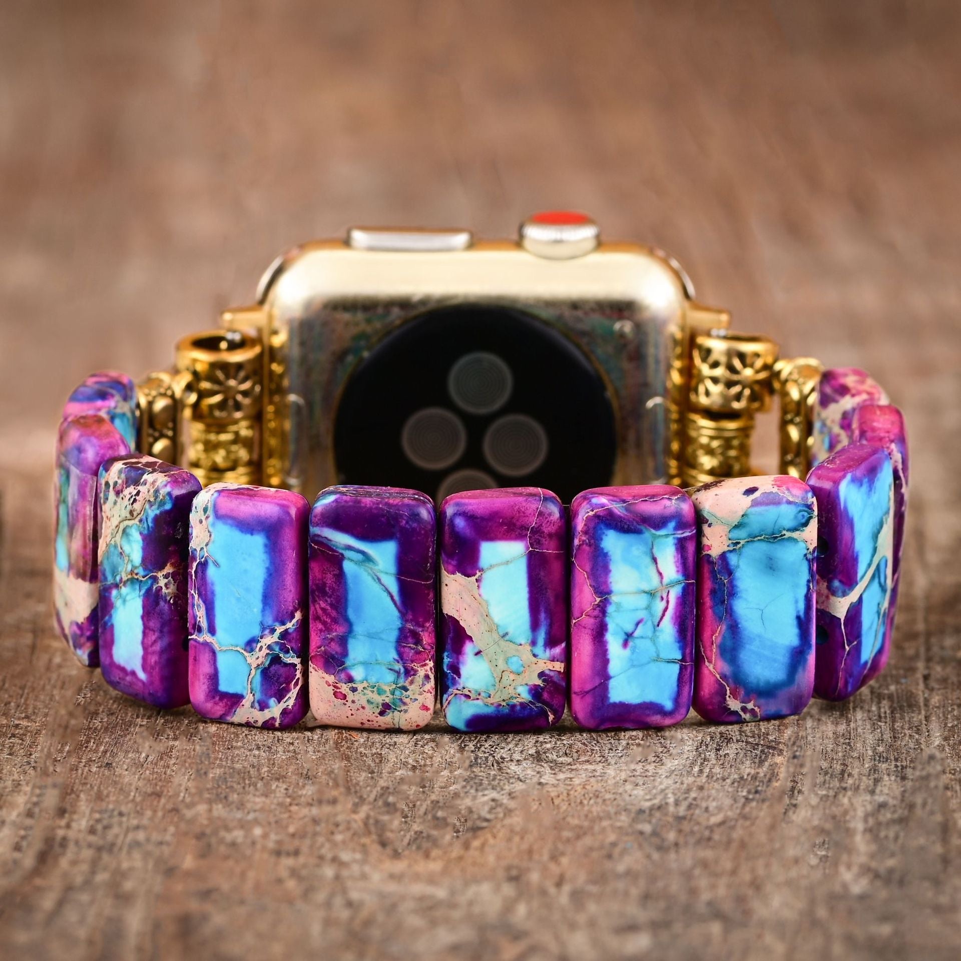 Purple Jasper Stretch Apple Watch Band