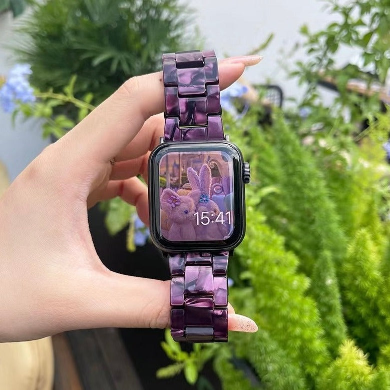 Rose Purple Resin Apple Watch Band