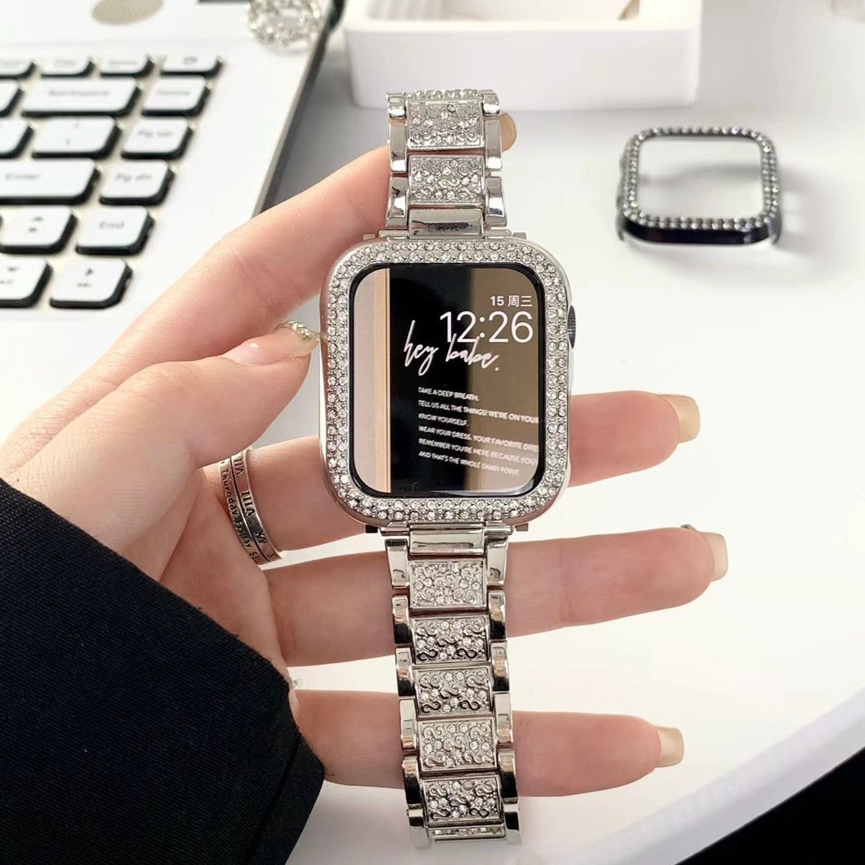 Rhinestone Metal Apple Watch Band