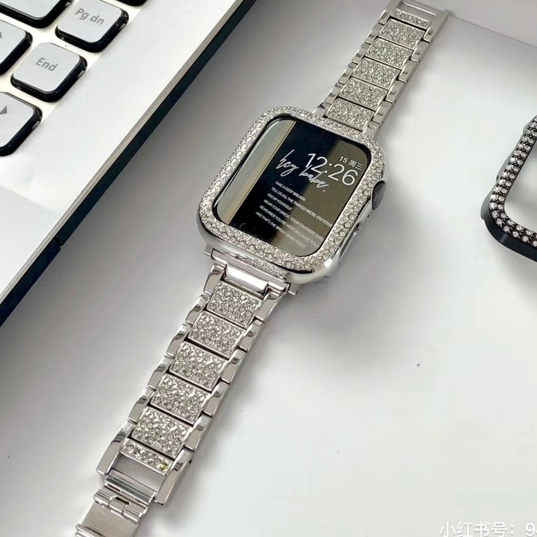 Rhinestone Metal Apple Watch Band