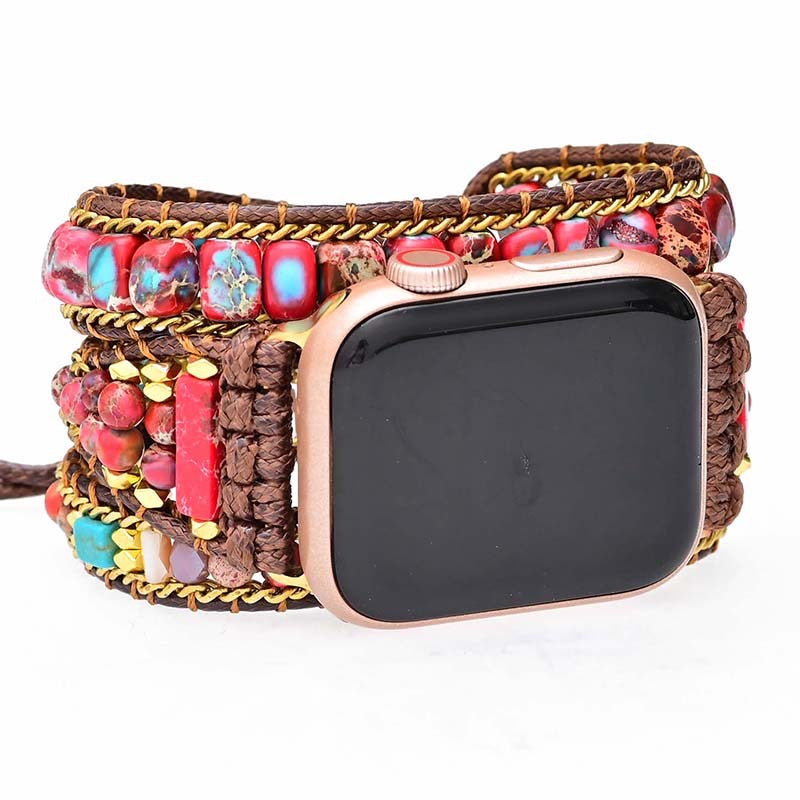 Energize Red Jasper Apple Watch Band