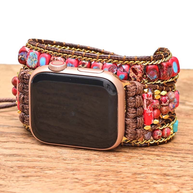 Energize Red Jasper Apple Watch Band